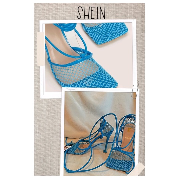 NEW Sandals Stiletto Mesh Stiletto Heel Sandals Euro Size 37 US Size 6.5 - Picture 12 of 12